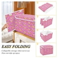 thumbnail image 2 of Yayeee Collapsible Cube Storage Bin with Lid Fabric Closet Decorative Basket with Handles, Pink Doughnuts, 2 of 7