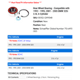 thumbnail image 2 of Rear Wheel Bearing - Compatible with 1992 - 1995, 2001 - 2005 BMW 325i 2.5L 6-Cylinder 1993 1994 2002 2003 2004, 2 of 2