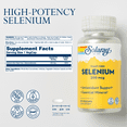 thumbnail image 2 of Solaray Yeast Free Selenium 200mcg, Selenium Capsules for Healthy Thyroid Function & Immune Support, High Absorption Supplement, Vegan, 90 Servings, 90 VegCaps, 2 of 6