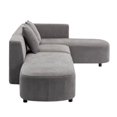 thumbnail image 4 of 110.2" Chenille Sofa,Luxury Modern Style Upholstery Sectional Sofa with 2 Pillows,L Shaped Sofa 4 Seat Couch for Living Room Apartment Office, 4 of 7