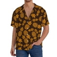 thumbnail image 1 of Fotbe Colorful Pineapple Camisa Estampada de Manga Corta para Hombre, Casual de Verano, Estilo Playero, Sin Arrugas-X-Large, 1 of 5