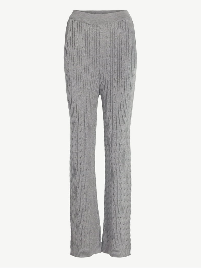 パンツ 24SS LONG WIDE TROUSERS 2/90 wool Gray Wool Wide Leg Pants – Handmade Winter Palazzo with Pockets