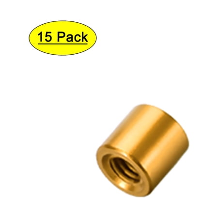 15Pcs M3x6mm Round Aluminum Standoff Column Spacer Female Golden Tone for FPV Quadcopter RC Multirotors Parts DIY