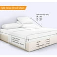 thumbnail image 7 of Js sanders 600 Tc Top Split Head Queen Sheet Set for Adjustable beds - Sleep Number Flex Sheets - 28" Split Top 100% Sheets - Cotton Sheet Set - White - 15 inch Deep pocket, 7 of 7