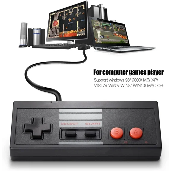 STARLIGHT- Classic Wired Usb Nes Game Controller Joypad For Pc Windows/Mac/Linux/Retropie