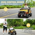 thumbnail image 2 of Farmdex 24V Ride on Toys, Battery Powered Ride on Cars with Remote Control, Electric Ride on Truck Car for Kids, 400W Power Cars Wheels w/ Bluetooth, Music, Seat Belts, Spring Suspension, Yellow, 2 of 11
