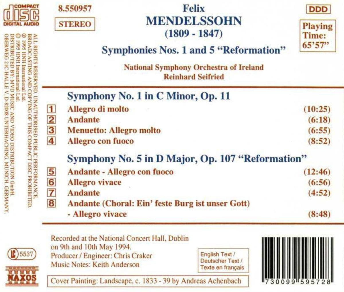 National Symphony Orchestra of Ireland - Symphony 1 & 5 - Music & Performance - CD