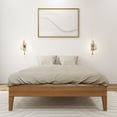 thumbnail image 2 of Plank+Beam Solid Wood Full Size Platform Bed Frame,  Matte Pecan, 2 of 10