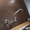 thumbnail image 6 of 2-Handle Wall Mount Kitchen Faucet with 8 Inch Swivel Spout 8" Center in Polished Chrome, 6 of 9