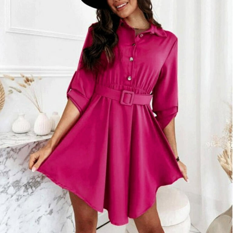 Ladies hot cheap pink dresses