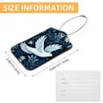 thumbnail image 5 of Peace Dove Luggage Tag, Travel Tags, Handbag Tag - Square PU Leather 2 Pack with Privacy Cover and Stainless Steel Ring - Suitable for Travel, Backpack, Handbag [Amazon Approved], 5 of 7
