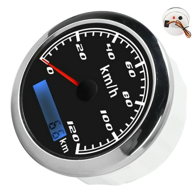 Speed Gauge, Universal IP67 Waterproof Sensitive Speedometer For Boats For Car For Truck White Dial,Black Dial