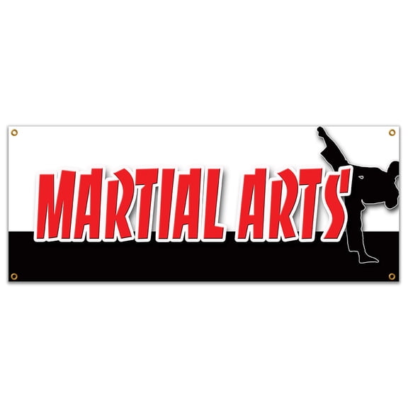 MARTIAL ARTS BANNER SIGN jiu-jitsu karate kung fu taekwondo judo school lessons