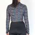 thumbnail image 6 of Penkiiy Women's Reflective Short Slim-fitt Zipper Top Long Sleeve Coat Long Sleeve Hoodless Casual jacket L Multicolor, 6 of 9