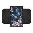 thumbnail image 2 of Yuyamidu Blue Butterfly Car Armrest Cover with Pockets Pink Flower Automotive Armrest Pad Soft Car Center Console Armrest Cushion Cover Auto Accessories for Most Vehicles, 2 of 7