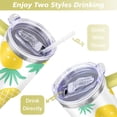 thumbnail image 5 of Mug with Handle and Straws 40 oz Insulated Pineapple Travel Cup Birthday Present for Men Dad Son Husband Gifts for Him/Her Water Bottle, 5 of 7