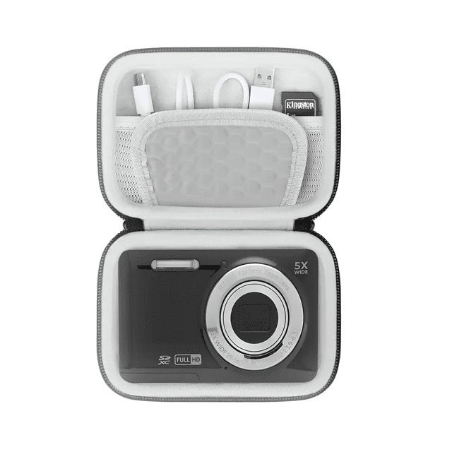Estuche Funda Case Cámara Digita Portátil Para Cámara Pequeña Eo Safe Imports Negro