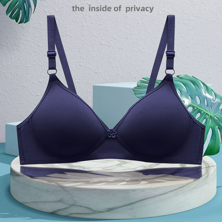 Hot6sl Cheap Bras for Women Women Sports Bras 2PCS Bras Soild Wire Free Underwear Bra Everyday Small Cup Underwear Full Coverage Stretch Bra Comfort