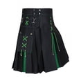 thumbnail image 2 of Ahabrexf Pleated Skirt for Men Short Snap Fas10Er Pockets Polyester Casual Knee Length Skirt 1Pc, 2 of 7