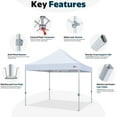 thumbnail image 3 of MASTERCANOPY 10 x 10ft Heavy-Duty Commercial Pop-up Canopy Tent, White, 3 of 7