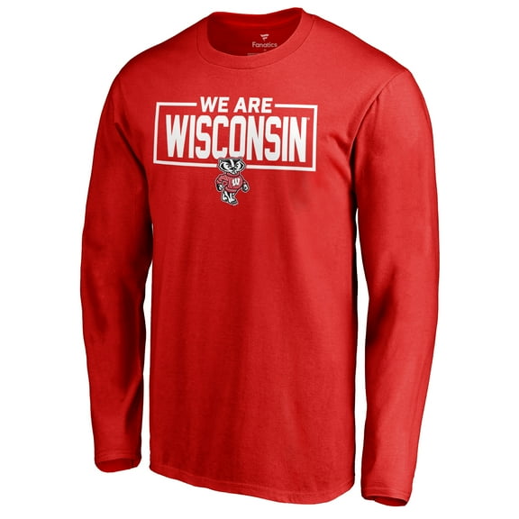 Men's Red Wisconsin Badgers We Are Icon Long Sleeve T-Shirt