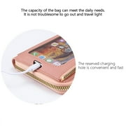 JeashCHAT Small Crossbody Cell Phone Purse for Women, Phone Bag with Clear Touch Screen Window, Mini Shoulder Bag Wallet Handbag with Credit Card Slots