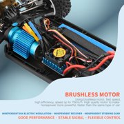 WLtoys 124007 RC Cars, 1:12 Scale Remote Control Car, 4WD 75KM/H High Speed Racing Car, 2.4GHz All Terrain Off Road RC Truck with Brushless Motor and Metal Chassis for Adults