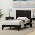 thumbnail image 2 of Cottage Style Solid Wood Platform Bed in Twin - Ebony (Black), 2 of 8