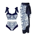 thumbnail image 5 of Ersazi Cute Swimsuit for Women Women's Sexy One-Piece Bikini Lace Up Independence Day Printed Swimsuit Long Skirt Two-Piece Sets Swimwear Sporty Swimsuits for Women Blue Xxxl, 5 of 6