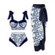 thumbnail image 1 of Traje de baño para mujer, bikini de una pieza con cordones y estampado del Día de la Independencia, falda larga, conjuntos de dos piezas, trajes de baño para mujer, 1 of 4