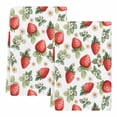 thumbnail image 2 of Red Strawberry Kitchen Towels Set of 2, Summer Fruits Farmhouse Leaves Floral Rustic Absorbent Dish Towels for Kitchen, Microfiber Hand Towel, Quick Drying Tea Towel for Cleaning Dishcloths, 2 of 7
