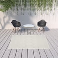 thumbnail image 2 of 6' X 9' Ivory And White Argyle Indoor Outdoor Area Rug, 2 of 5