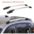 thumbnail image 2 of Phyun Pair 1.6m Car Decorative Roof Luggage Rack Silver Aluminum Side Bar Rail Sticker, 2 of 5