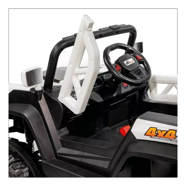 Carro Electrico Montable Rally Wheel 12v Buggy Blanco Carro