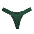thumbnail image 2 of 3 Pack Women Sports Thongs V-Shaped Metal Decor Panties Low Waist Breathable Briefs, 2 of 5