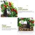 thumbnail image 3 of BESTYASH Planta Artificial De Plástico Para Con Pimientos Falso Multicolor Duradera Y, 3 of 6