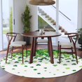 thumbnail image 3 of Round Rug 6Ft Washable Non-Slip, St. Patrick's Day Circle Area Rugs for Living Room Bedroom, Spring Lucky Shamrocks Rustic Leaves Indoor Floor Mats Carpet Runner for Home Decor Aesthetic, 3 of 8