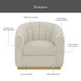 thumbnail image 3 of Better Homes & Gardens Lillian Accent Swivel Chair, Cream Linen, 3 of 13