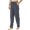 Rayé Marine, variante sur LANBAOSI Pantalon de Pyjama en Flanelle pour Homme Coton Super Doux Tissé Pantalon de Pyjama à Carreaux pour Homme Pantalon de Sommeil Taille Élastique Bas de Détente Taille Medium