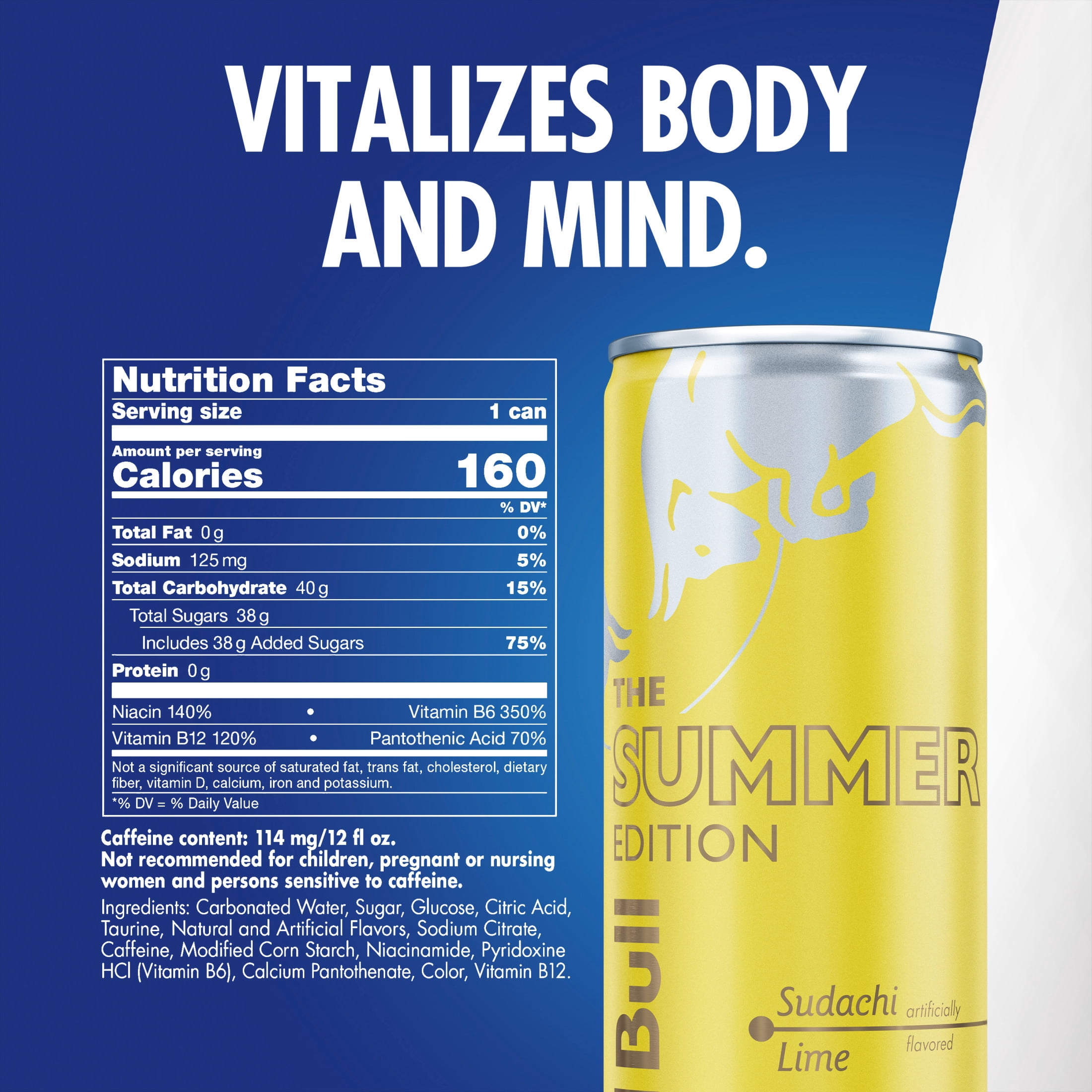 Red Bull Summer Edition Energy Drink,  Sudachi Lime, 12 fl. oz.,  Pack of 4