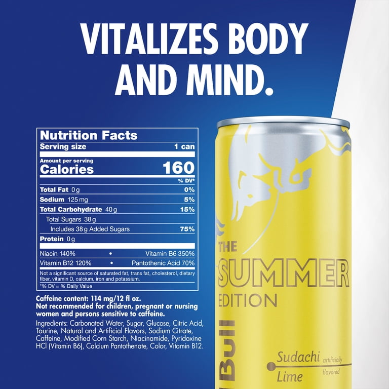 Red Bull Summer Edition Energy Drink, Sudachi Lime, 12 fl. oz