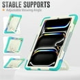 thumbnail image 5 of for iPad Pro 13 inch Case (M4 2024/M5 2025), 360 Rotating Shockproof Cover with Stand, Handle, Shoulder Strap, Rainbow Blue, 5 of 7