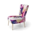 thumbnail image 3 of Designart "Purple and Pink Strokes VII" Upholstered Fractals Accent Chair and Modern & Contemporary Arm Chair - Multiple Color & Pattern, 3 of 7