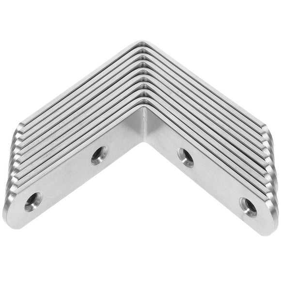 10pcs Right Angle Brackets Corner Brackets Cabinet Shelf Brackets for Wood Furniture