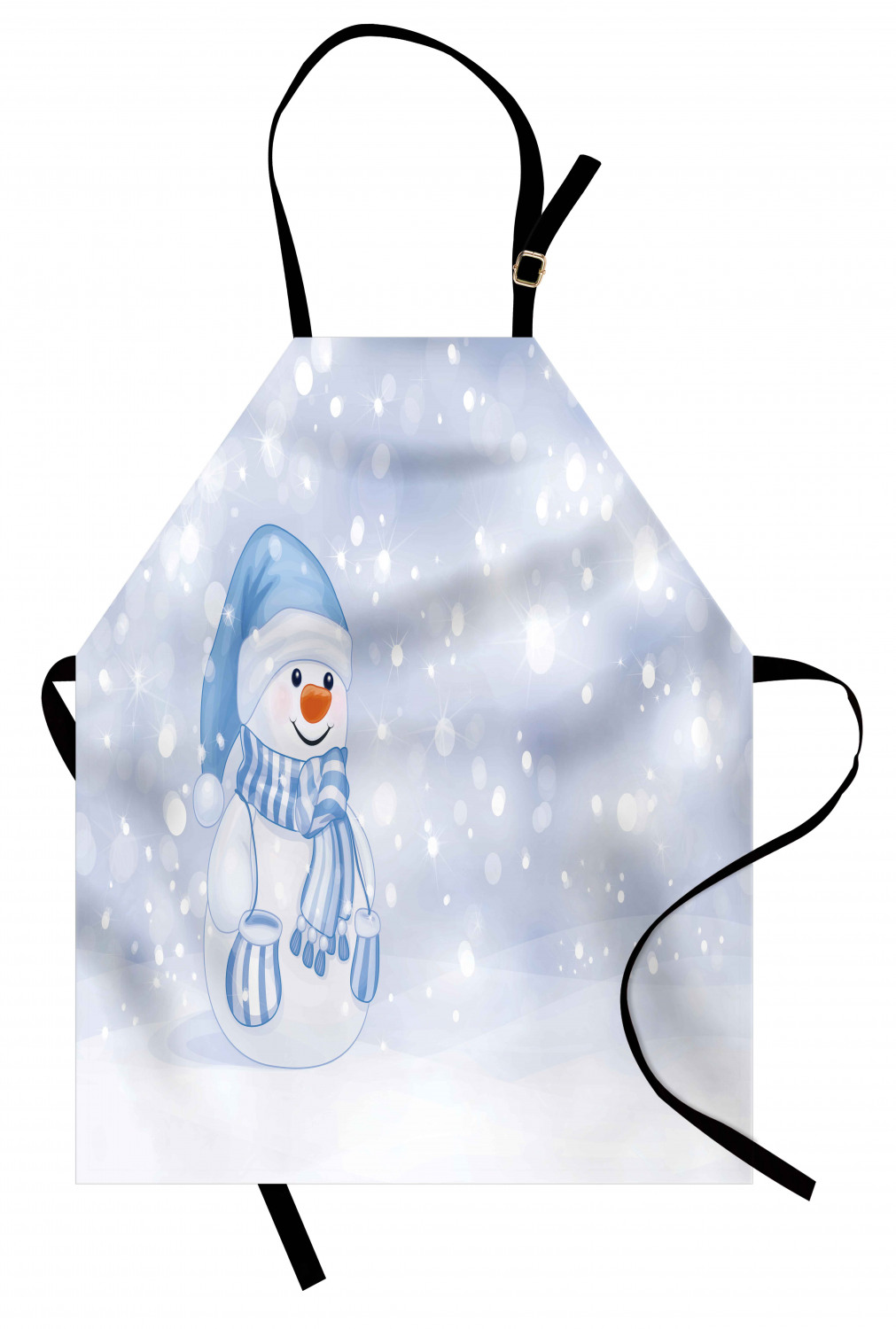 Winter Apron Kids Toddler Design Happy Snowman Cartoon Style Figure