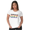 thumbnail image 3 of Marriage Is Gay LGBTQ Rights Pride Womens Fitted Plus Size Graphic Tee Brisco Brands 2X, 3 of 5