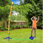 Rocket Launcher Toy for Kids Ages 3+ Girl Boy - Includes 6 Rockets 100 Feet Jump Rocket Launcher Toys - Air Rocket Great For Outdoor Play - Kiddie Play