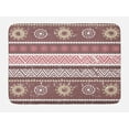thumbnail image 1 of Zambia Bath Mat, Antique African Traditional in Earthen Tones with Sun Figures Boho Pattern, Non-Slip Plush Mat Bathroom Kitchen Laundry Room Decor, 29.5 X 17.5 Inches, Dried Rose Yellow, Ambesonne, 1 of 2