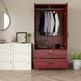 thumbnail image 4 of Woodpeckers Furniture and Mattress 2-Door Wardrobe with 2-Drawers New Design, 4 of 6