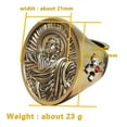 thumbnail image 4 of Brass Jesus Christ Cross Ring Religious Details Jewelry BR508 US Size 8, 4 of 15